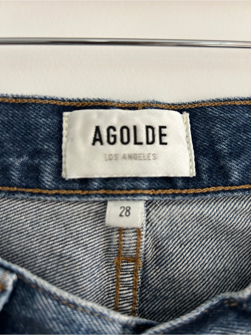 AGOLDE V-Waist Baggy Straight Leg Jeans in Cascade NWT Size 28 - Picture 4 of 12